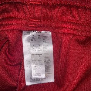 Size XXL Red Adidas track pants